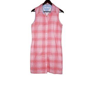 Tommy Hilfiger Pink Plaid Sleeveless Button Y2K Size 12